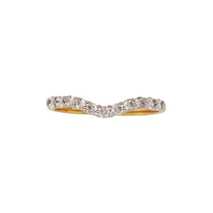 V-Shaped Claw Set Diamond Ring